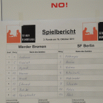 Ergebniszettel Schachfreunde Bremen
