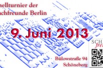 15. Offenes Schnellturnier - 9. Juni 2013